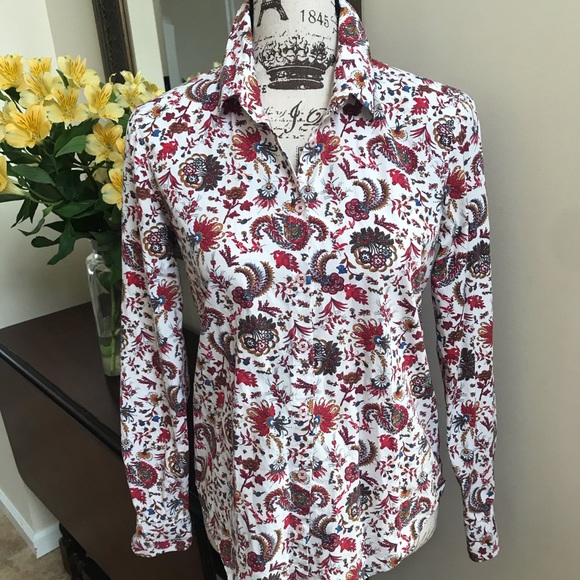 Saint James Tops - Saint James Floral Button Shirt M